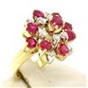 Image 5 : Designer 14k Two Tone Gold 2.60 ctw Vivid Blood Ruby & Diamond Cocktail Ring