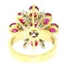 Image 6 : Designer 14k Two Tone Gold 2.60 ctw Vivid Blood Ruby & Diamond Cocktail Ring