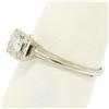 Image 5 : 14k White Gold 0.20 ctw F VVS2 Illusion Set Round Diamond Solitaire Ring