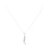 Image 2 : 0.50 ctw Diamond Descending Pendant with Chain - 14KT White Gold