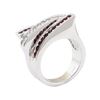 Image 4 : 1.07 ctw Diamond and Ruby Ring - 14KT White Gold