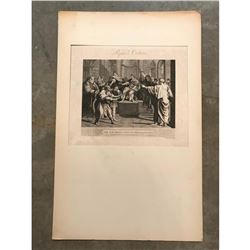 Early 19thc British Engraving, After Raphael, The Sorcerer Struck With Blindness