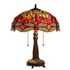 Image 1 : Tiffany-style Dragonfly 2 Light Table Lamp 18" Shade