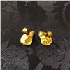 Image 2 : Vintage Enamel Brass Oyster Shell Clip On Earrings