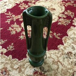 Rare Dark Green Color, 1930's Art Deco Pottery Bud Vase