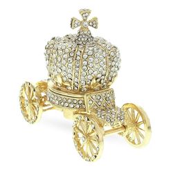 Crystal Coach Crown Russian Trinket Jewelry Box