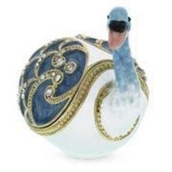 The Swan Royal Russian Jewelry Trinket Box