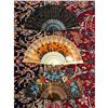 Image 1 : Set of Vintage Hand-painted Silk & Lace Decorative Hand Fans
