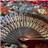 Image 2 : Set of Vintage Hand-painted Silk & Lace Decorative Hand Fans