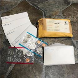 Package Lot, Five Sets of 1973 United States Mint Uncirculated Coins