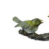 Image 5 : Colorful Finches 3 Birds Bronze Figurine Sculpture on Marble Base 8" x 8"