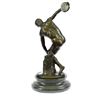 Image 10 : THE DISCOBOLUS OF MYRON Greek Bronze Replica Statue 10" x 7"