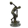 Image 8 : THE DISCOBOLUS OF MYRON Greek Bronze Replica Statue 10" x 7"