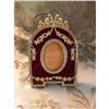 Image 1 : Russian Faberge-style Guilloche Enamel & Gilt Crysta Photo Frame
