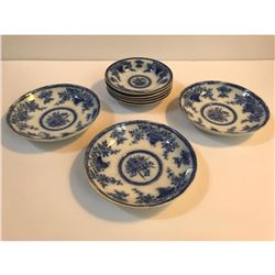 19thc English T Furnival & Sons Flow Blue Bombay