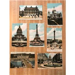 Group of Early 20thc Paris France Grand Tour Postcards
