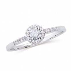 14KT White Gold 0.32ctw Diamond Ring