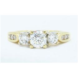 14KT Yellow Gold 0.75ctw Diamond Ring