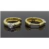 Image 2 : 14KT Yellow Gold Diamond Earrings