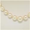 Image 2 : Graduated Pearl Necklace w/ Platinum Old European Diamond Handmade Clasp