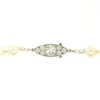 Image 3 : Graduated Pearl Necklace w/ Platinum Old European Diamond Handmade Clasp