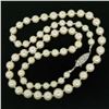 Image 6 : Graduated Pearl Necklace w/ Platinum Old European Diamond Handmade Clasp