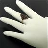 Image 3 : 9k Yellow & White Gold 1.5 ctw Rose Cut Deep Red Garnet Cluster Ring