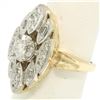 Image 6 : 14k Two Tone Gold .55 ctw European Diamond Solitaire Ring