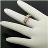 Image 3 : 10k Two Tone Gold 0.25 ctw Diamond Open Filigree Milgrain Work Band Ring