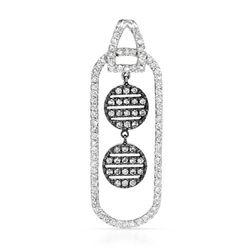 18k White Gold 1.10CTW Diamond Pendant, (SI1-SI2/G-H)