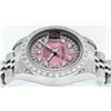 Image 6 : Rolex Ladies Stainless Steel Quickset Pink String Diamond Lugs Datejust Wristwat