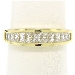 Honora 18K Gold 1.25 ctw Channel Elongated Princess Diamond Graduated Band Ring