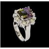 Image 4 : 2.50 ctw Ametrine Quartz and Diamond Ring - 14KT White Gold