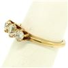Image 5 : 14K Yellow Gold .90 ctw 3 Stone Set Old Mine Cut Diamond Ring