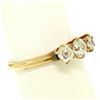 Image 6 : 14K Yellow Gold .90 ctw 3 Stone Set Old Mine Cut Diamond Ring