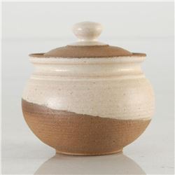 Eugenijus Tamosiunas, Hand Made Ceramic Jar with Lid. Hand Signed by the Artist.