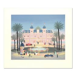 Fabienne Delacroix, "House with Fountain" Limited Edition Lithograph, Numbered and Hand Signed with 