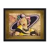 Image 1 : Oz El Hai, "Purple Hat - Vintage Series (Version 3)" Framed Original 3D Mixed Media Painting on Boar