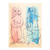Image 1 : Wayne Ensrud "Artist and Muse 2" Mixed Media Original Artwork; Hand Signed; COA