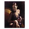 Image 1 : Fabian Perez, "Monica" Hand Textured Limited Edition Giclee on Board. Hand Signed and Numbered.