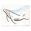 Image 1 : Wyland, "Humpback with Splash" Original Sumi Ink Painting, Hand Signed with Certificate of Authentic