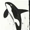 Image 2 : Wyland, "Orca" Original Sumi Ink Painting, Hand Signed with Certificate of Authenticity.