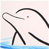 Image 2 : Wyland - "Dolphin" Framed Original Watercolor Painting, Hand Signed with Certificate of Authenticity