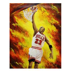 Dimitry Turchinsky- Original Oil on Canvas "Easy Dunk"