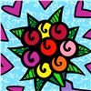 Image 2 : Romero Britto "Thank You" Hand Signed Limited Edition Giclee on Canvas; COA