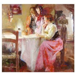 Pino (1939-2010), "Mystical Light" Artist Embellished Limited Edition on Canvas (36" x 34"), AP Numb