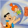 Image 2 : "Fred Tossing Pebbles" Limited Edition Sericel from the Popular Animated Series The Flintstones. Inc