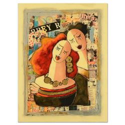 Oz El Hai, "Love Stronger than Time (v1)" Original Mixed Media Painting on Board; Hand Signed; Certi