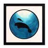 Image 1 : Wyland, "Manatee with Baby" Framed Original Watercolor Painting, Hand Signed with Certificate of Aut