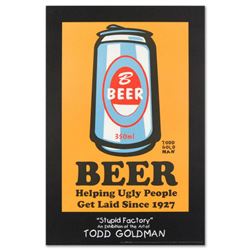 "Beer: Helping Ugly People Get Laid Since 1927" Fine Art Litho Poster (24" x 36") by Renowned Pop Ar